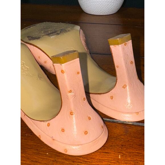 Vintage Charles jourdan leather mules size 7.5B - Picture 9 of 9